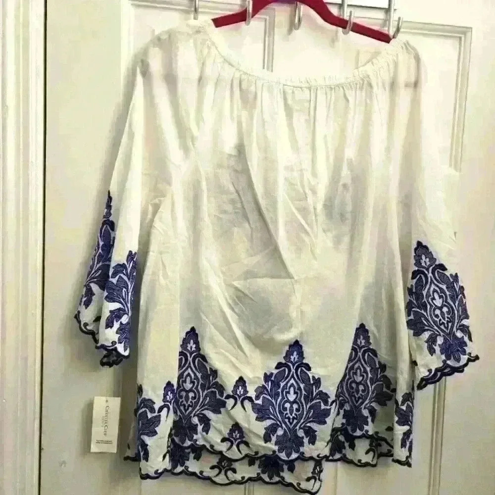 Beautiful Charter Club 4/4 Sleeve Blouse,Size LP - Picture 2 of 3